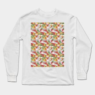 Pattern clash quilt triangle Long Sleeve T-Shirt